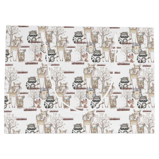 Waldwaldtier-Babys Große Geschenktüte (Rückseite)