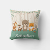 Waldwaldtier-Rotwildfox-Bärn-Kinderzimmer Kissen (Vorderseite)