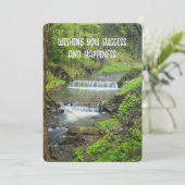 Waldwasserfall Feiertagskarte (Stehend Vorderseite)