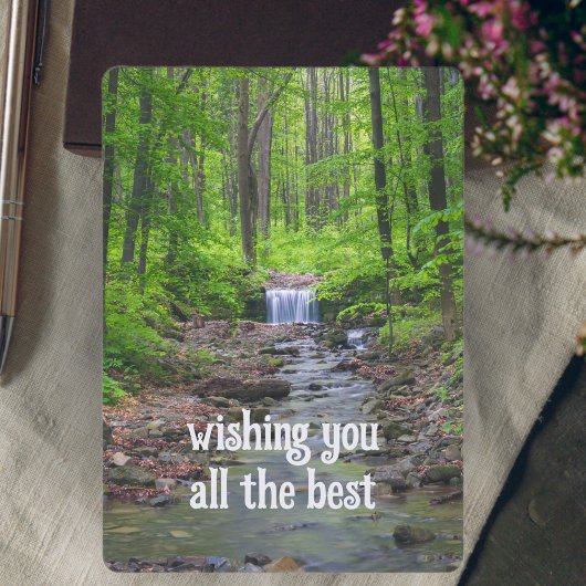 Waldwasserfall Feiertagskarte