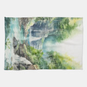 Waldwasserfall Geschirrtuch (Horizontal)
