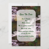 Waldwasserfall Hochzeit Save The Date (Vorderseite)