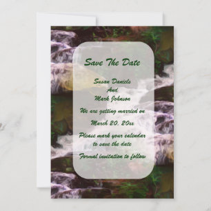 Waldwasserfall Hochzeit Save The Date