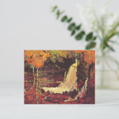 Waldwasserfall, Kunstmalerei, Postkarte (Stehend Vorderseite)