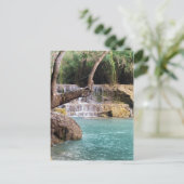 Waldwasserfall & Lagoon, Khoung Si Falls, Laos Postkarte (Stehend Vorderseite)