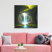 Waldwasserfall Leinwanddruck (Insitu (Wohnzimmer))