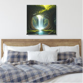 Waldwasserfall Leinwanddruck (Insitu (Schlafzimmer))