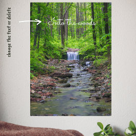 Waldwasserfall Poster