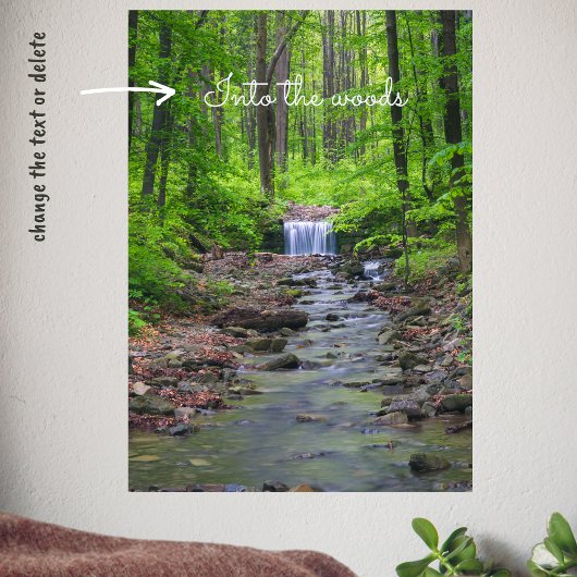 Waldwasserfall Poster
