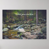 Waldwasserfall Poster (Vorne)