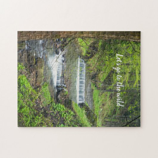 Waldwasserfall Puzzle (Horizontal)