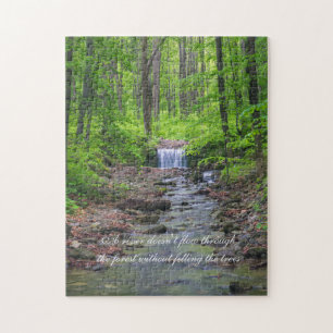 Waldwasserfall Puzzle