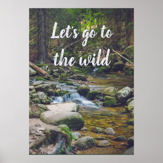 Waldwasserfallposter Poster (Vorne)