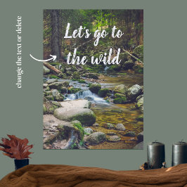 Waldwasserfallposter Poster