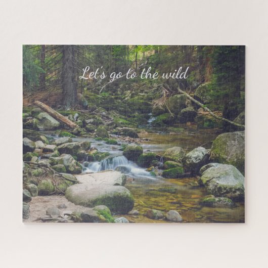 Waldwasserfallposter Puzzle (Horizontal)