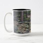 Waldwasserfallposter Zweifarbige Tasse (Links)