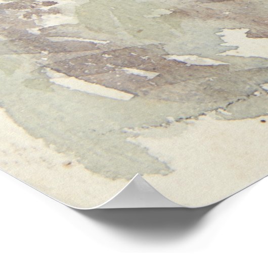 Waldwasserfarbe Vintag Poster (Ecke)