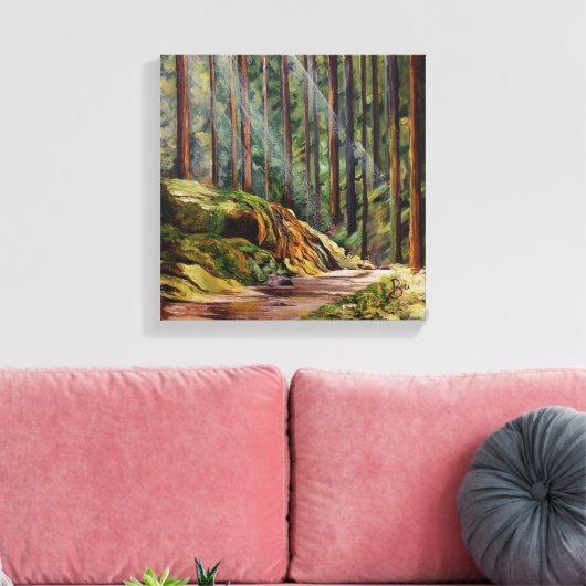 Waldweg Adventure Leinwanddruck (Insitu (Wohnzimmer))