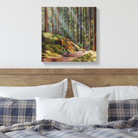 Waldweg Adventure Leinwanddruck (Insitu (Schlafzimmer))
