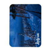 Waldweg bei Winternachtmagnet Magnet (Vertikal)