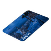 Waldweg bei Winternachtmagnet Magnet (Linke Seite)