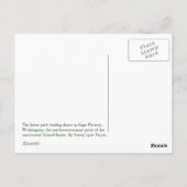 Waldweg bis Kaplatte Postkarte (Rückseite)