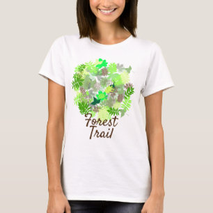 Waldweg Blätter T - Shirt