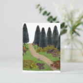 Waldweg durch den Park Postkarte (Stehend Vorderseite)