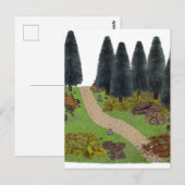 Waldweg durch den Park Postkarte (Vorne/Hinten)