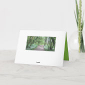 Waldweg-Foto-Gruß-Karte Karte (Rückseite)