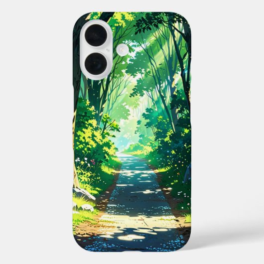 Waldweg Frühjahr - Anime Landschaft Case-Mate iPhone Hülle (Rückseite)