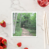 Waldweg Geburtstag Serviette (Beispiel)