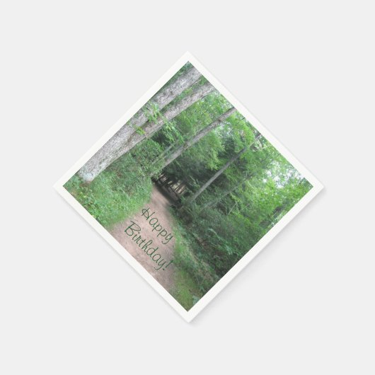 Waldweg Geburtstag Serviette (Ecke)