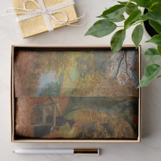 Waldweg im Herbst Brendekilde Seidenpapier (Geschenk)