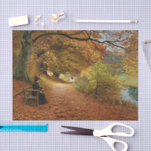 Waldweg im Herbst Brendekilde Seidenpapier (Handwerk)