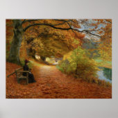 Waldweg im Herbst Hans Andersen Brendekilde Poster (Vorne)