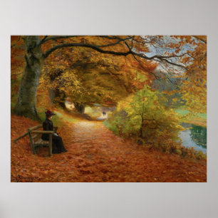 Waldweg im Herbst Hans Andersen Brendekilde Poster
