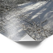 Waldweg im Winter Fotodruck (Ecke)