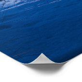 Waldweg in der Winternacht Poster (Ecke)