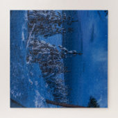 Waldweg in der Winternacht Puzzle (Horizontal)