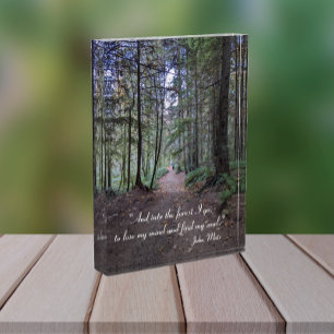 Waldweg John Muir Quote Fotoblock