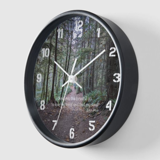 Waldweg John Muir Quote Uhr (Winkel)