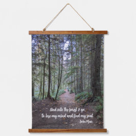 Waldweg John Muir Quote Wandteppich Mit Holzrahmen