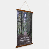 Waldweg John Muir Quote Wandteppich Mit Holzrahmen (Gewinkelt)