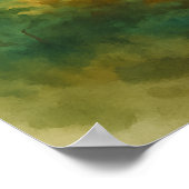 Waldweg-Landschaft - Aquarell-Malstil Poster (Ecke)