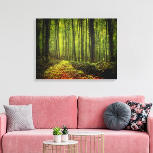 Waldweg Leinwanddruck (Insitu (Wohnzimmer))