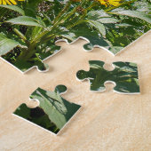 Waldweg mit gelben Wildblumen Puzzle (Seite)