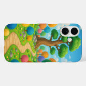 Waldweg mit Regenbogenbäumen - Cartoon Case-Mate iPhone Hülle (Rückseite (Horizontal))