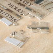 Waldweg Optionaler Text Schnee Winter Weihnachten Puzzle (Seite)