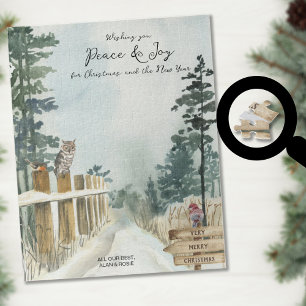 Waldweg Optionaler Text Schneeiger Winter Weihnach Puzzle